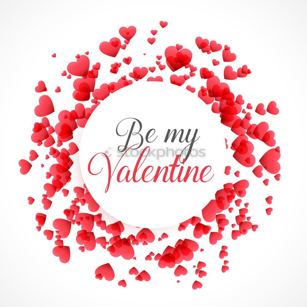 Similar – Image, Stock Photo Valentine’s card. Be my Valentine with gift