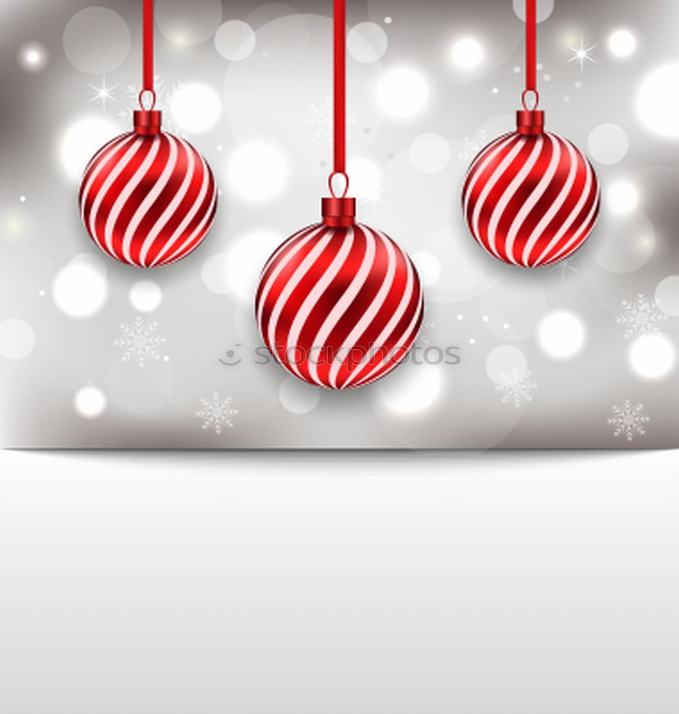 Similar – Image, Stock Photo Two red Christmas baubles