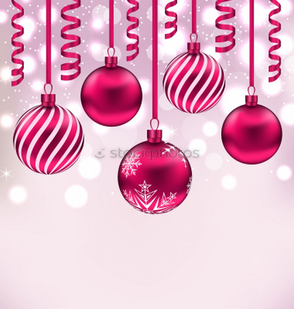 Image, Stock Photo Two Hanging Christmas Balls