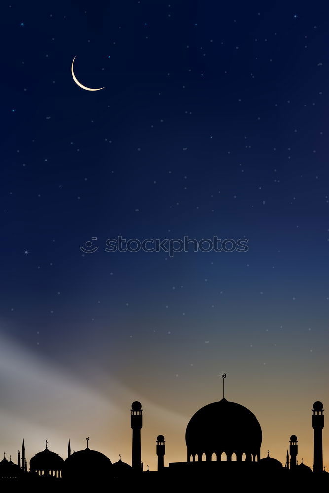 Similar – Rising moon over the Dome of the Rock