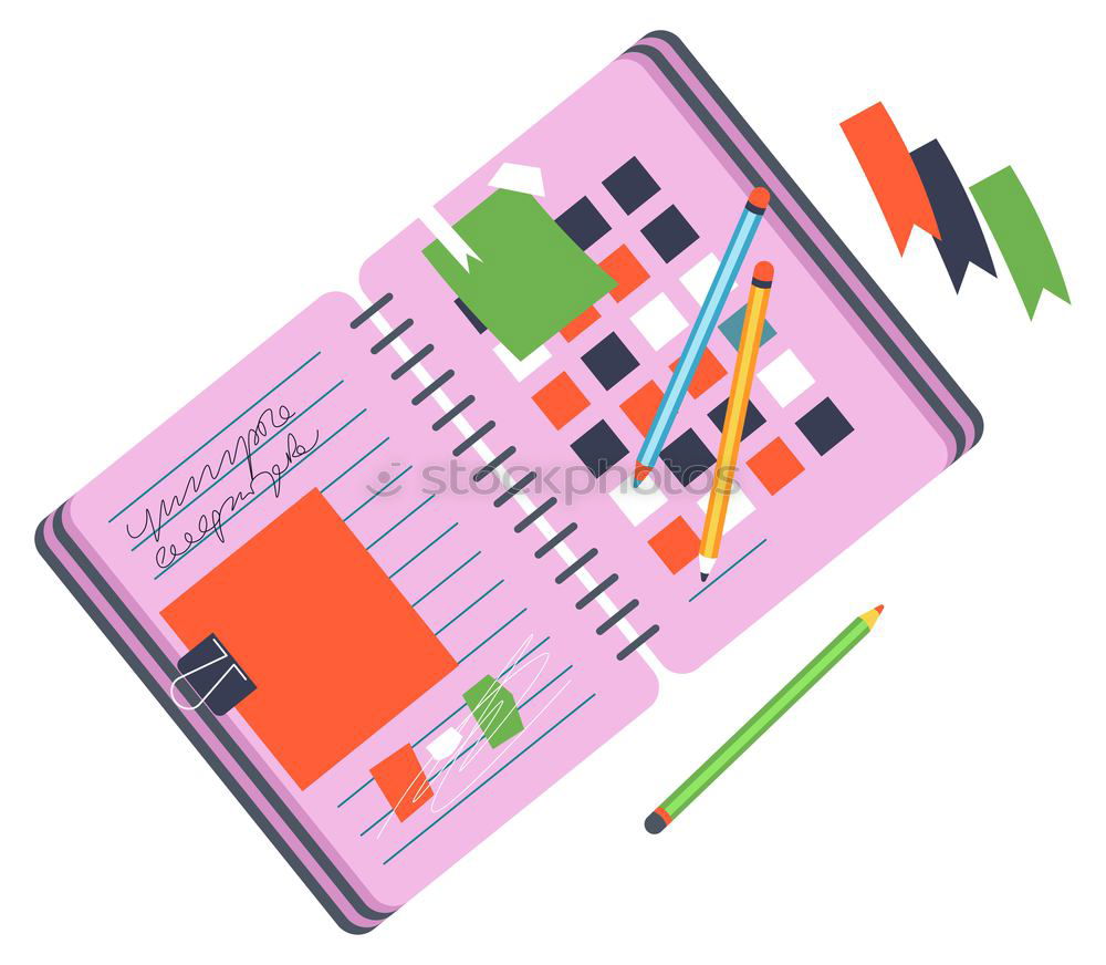 Similar – Image, Stock Photo notebook and multicolored wooden pencils