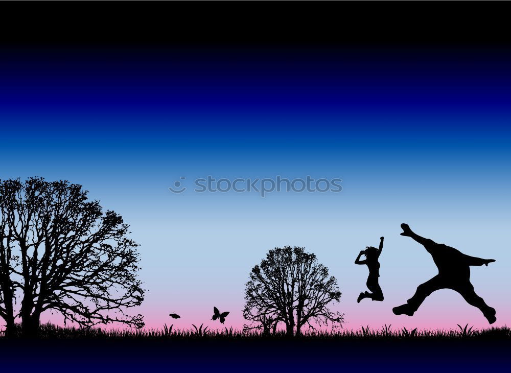 Similar – Image, Stock Photo Girls jump differently …