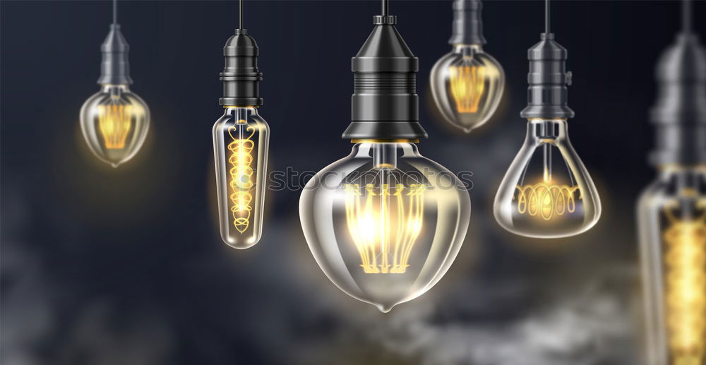 Similar – Image, Stock Photo Vintage incandescent Edison type bulbs