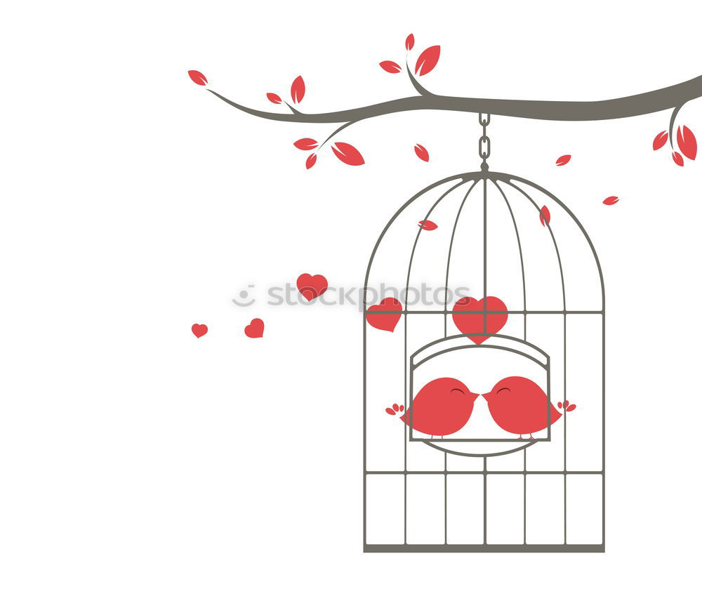 Similar – Image, Stock Photo Pink stencil graffiti with bird leaving a cage