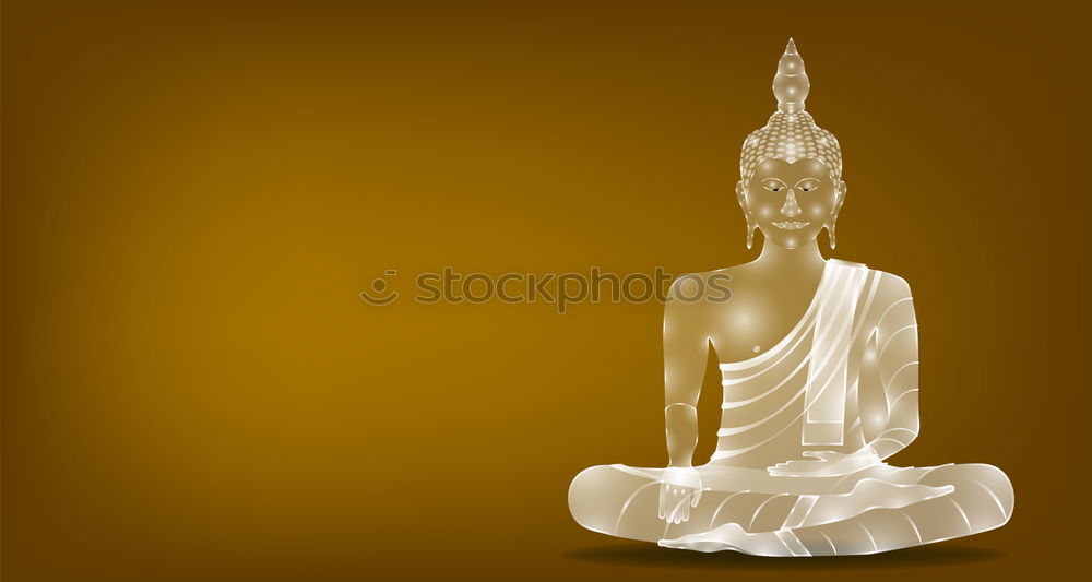 Similar – Buddha meditating on fence post