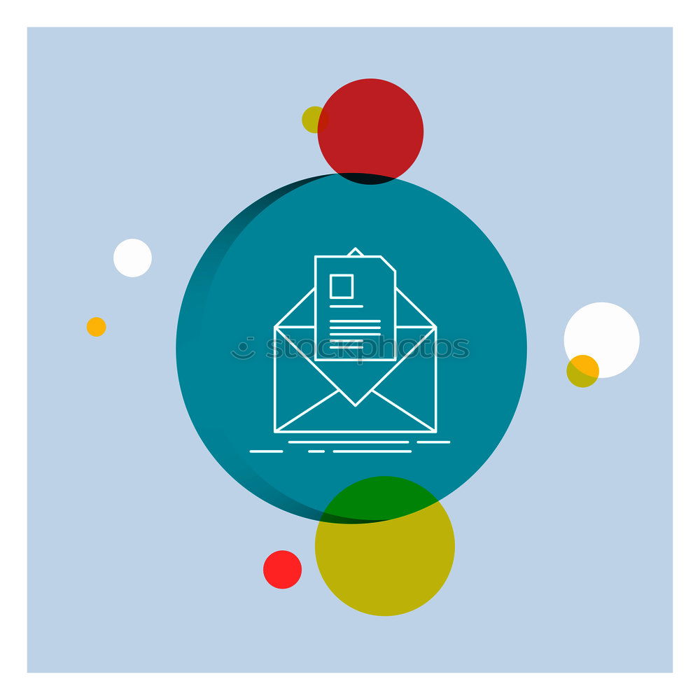 Image, Stock Photo Envelope with flowers and pencil