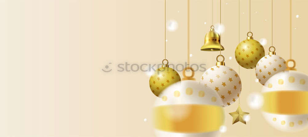 Similar – Image, Stock Photo Golden Hanging Christmas Ball