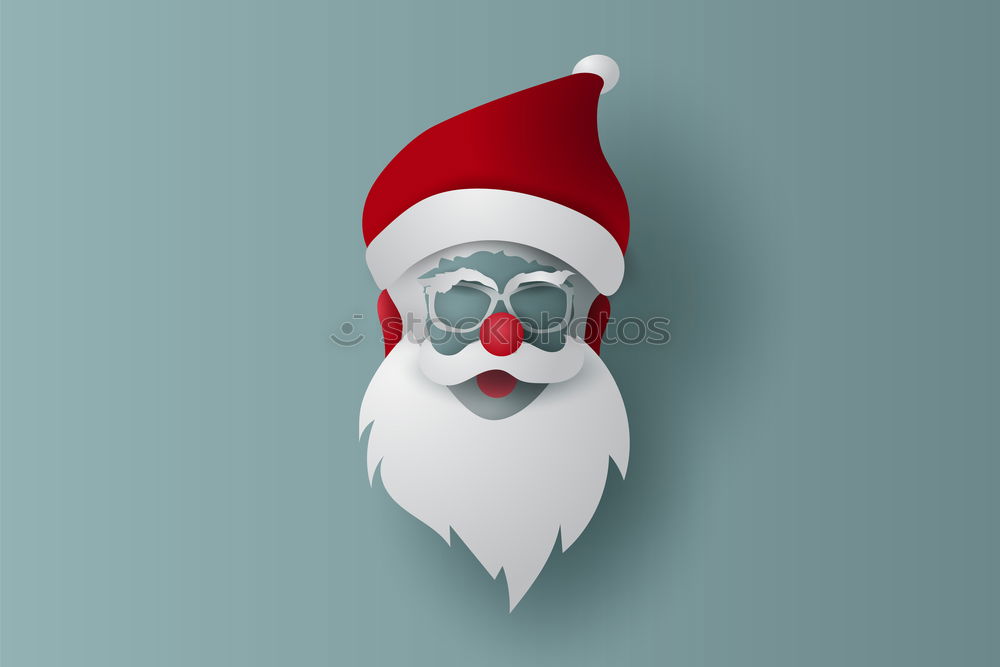 Similar – Image, Stock Photo Christmas hat and wobbly eyes on blue background