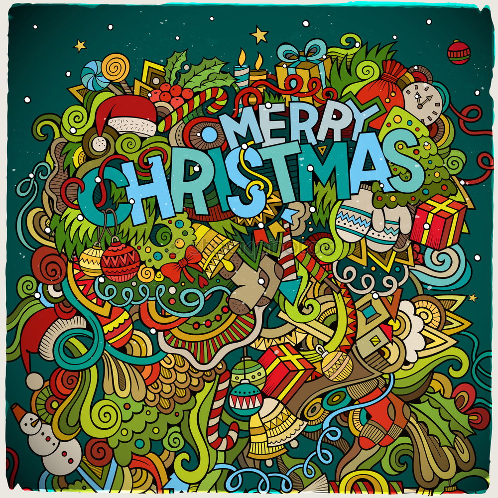 Christmas card with Christmas cookies for Christmas