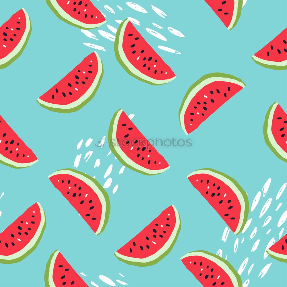 Similar – Slices of watermelon on a plain surface painted in bright blue