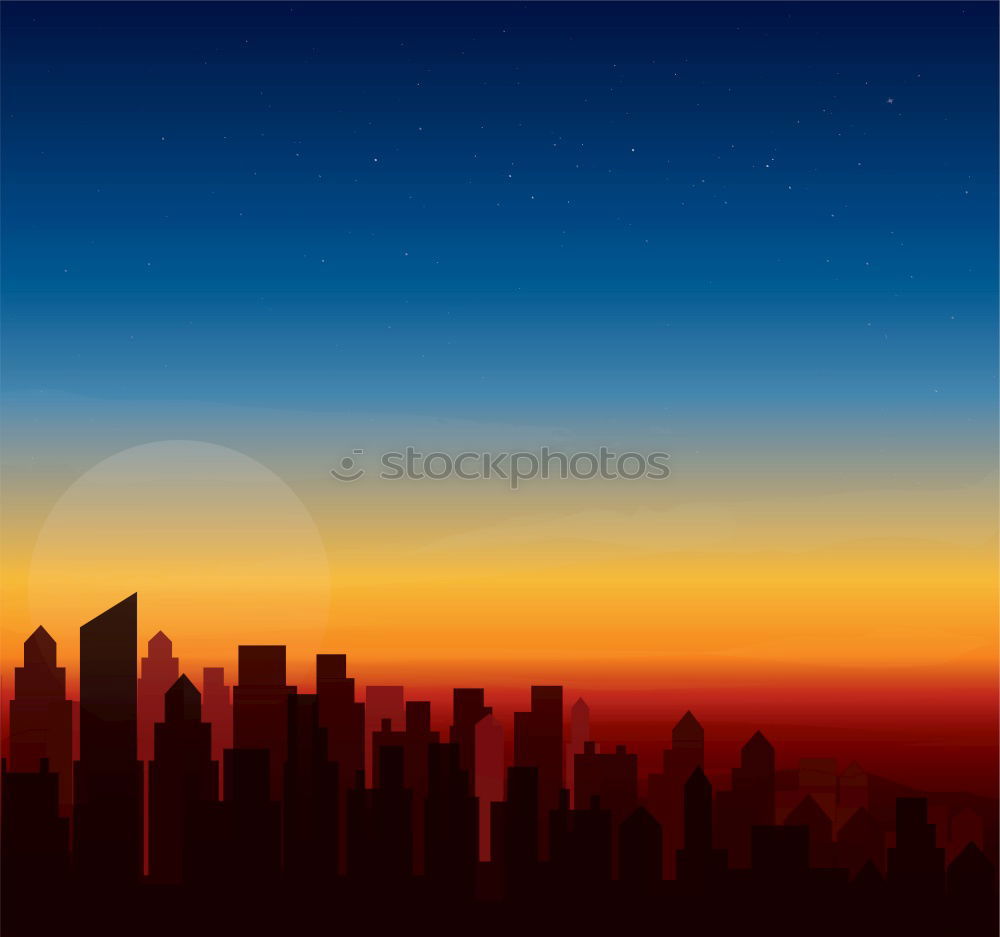 Similar – Image, Stock Photo Sunset over Manhattan Red