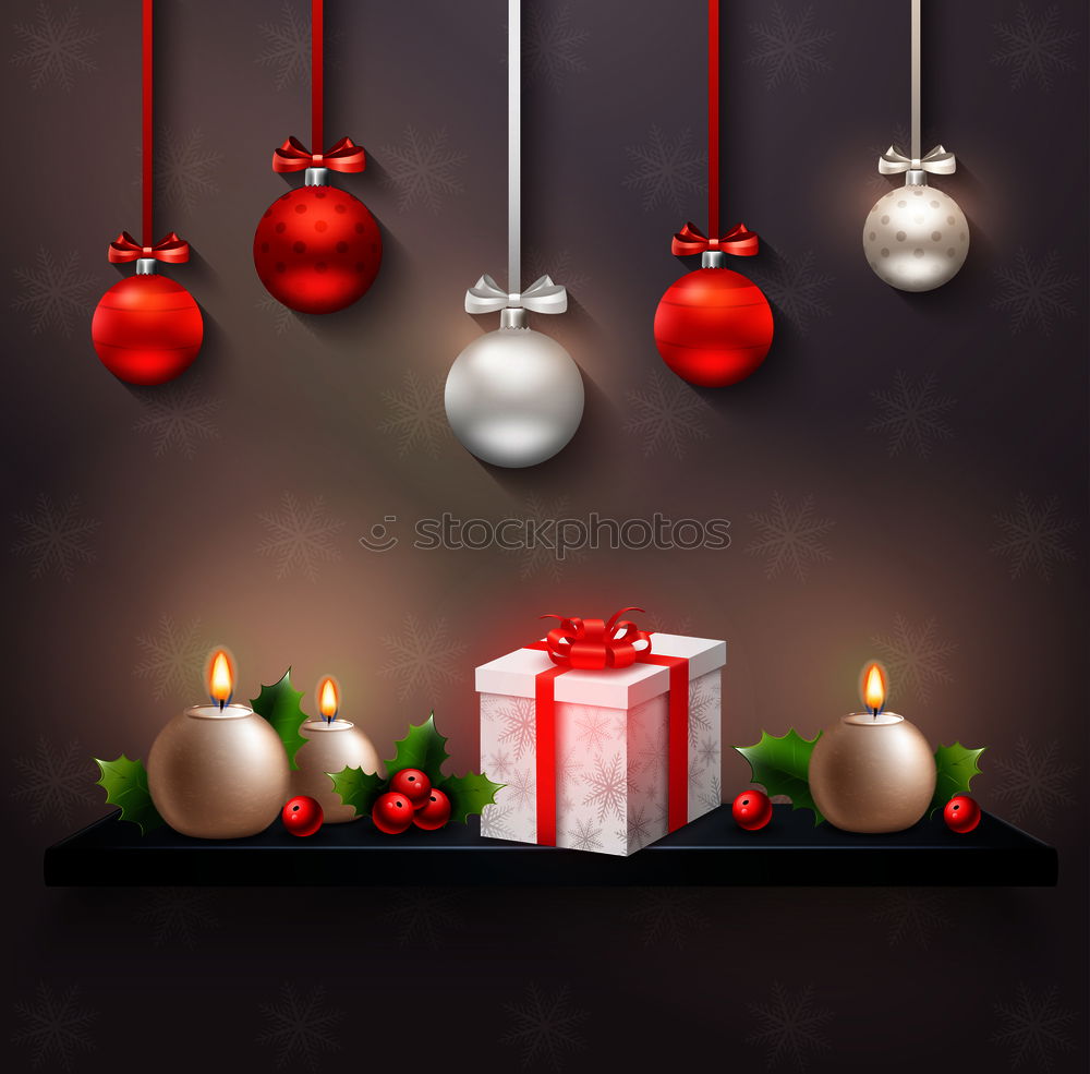 Similar – Image, Stock Photo retro christmas decorations with christmas