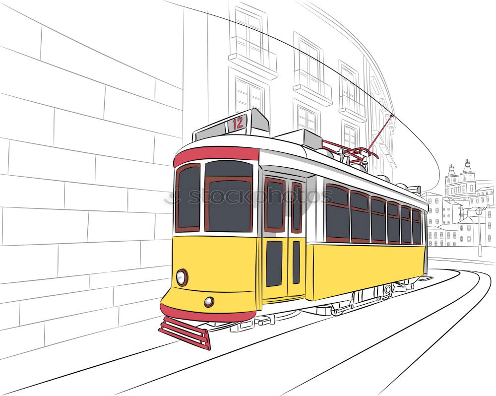 Similar – Image, Stock Photo Tram in Budapest Transport