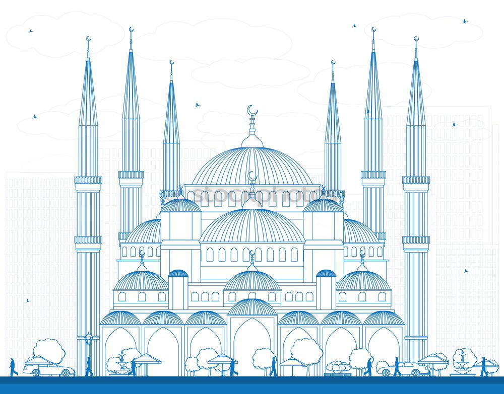 Similar – Blue mosque in grey I