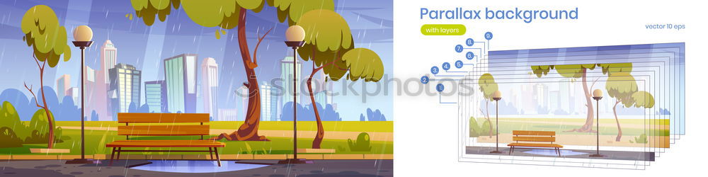 Similar – Foto Bild Panorama Park Wolken Wiese