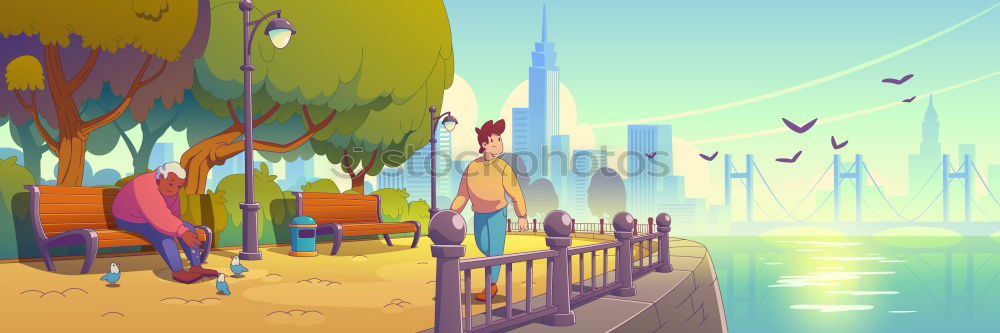 Similar – Image, Stock Photo sundowntown New York City