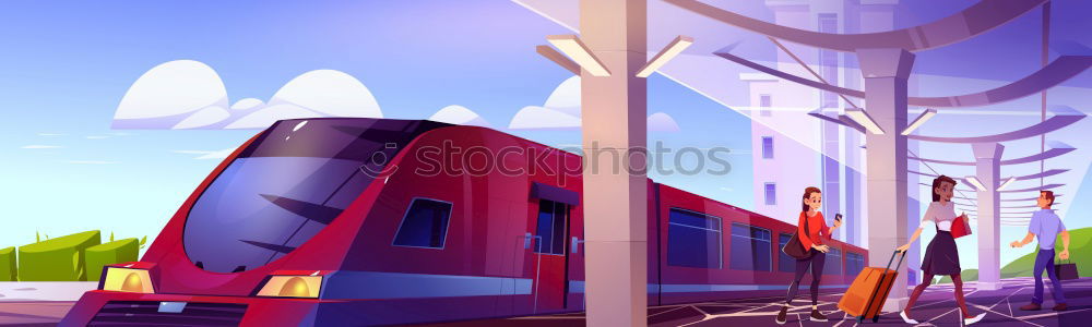 Similar – Image, Stock Photo speed Railroad Mobility