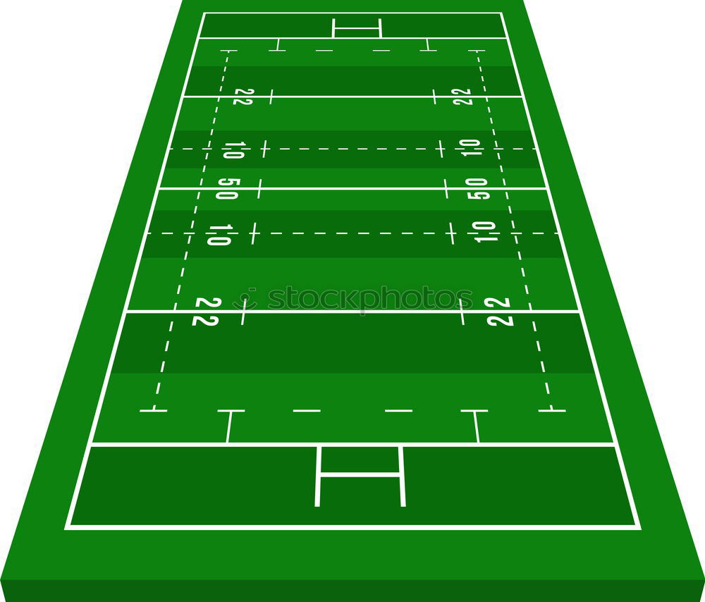 Similar – a green empty soccer field from above