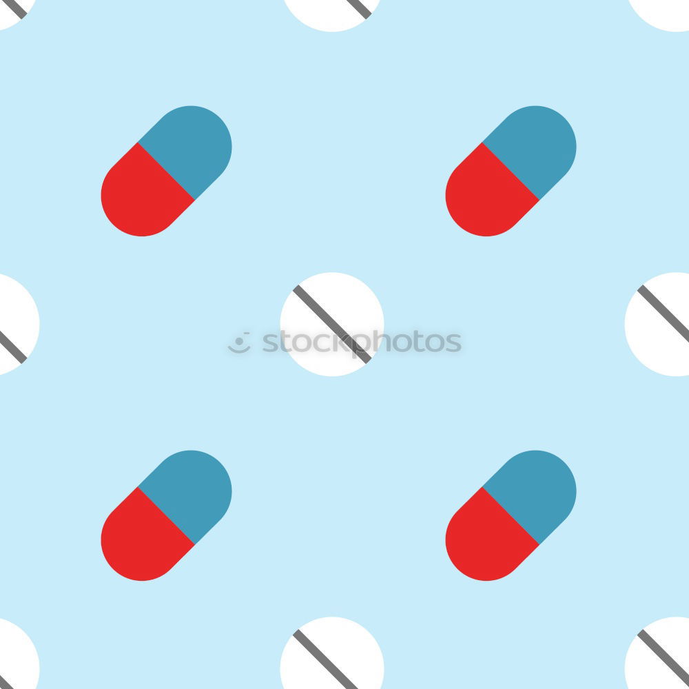 Similar – Image, Stock Photo Two capsule-shaped red and white pills made of paper