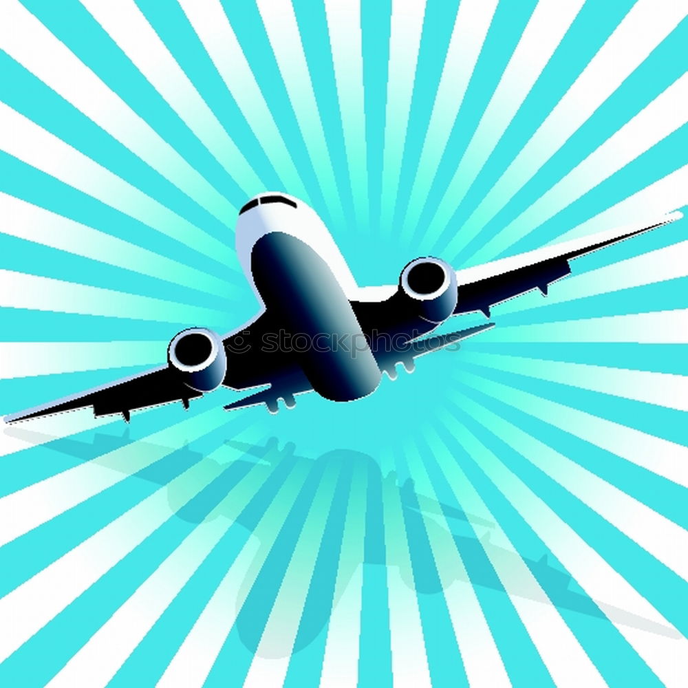 Similar – Image, Stock Photo jet airplane travel concept, minimal art, colorful background