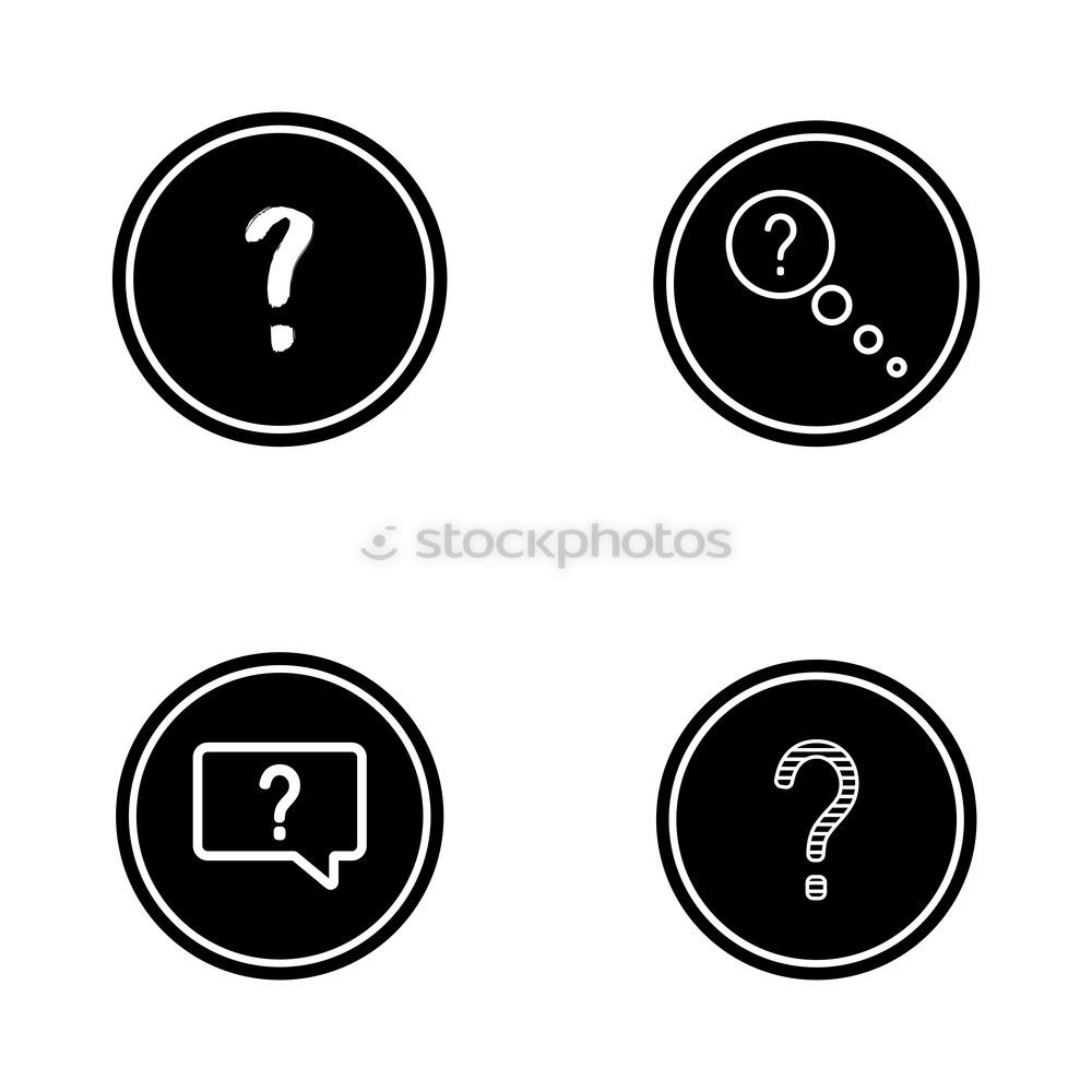 Similar – Image, Stock Photo Three question marks in a square speech bubble