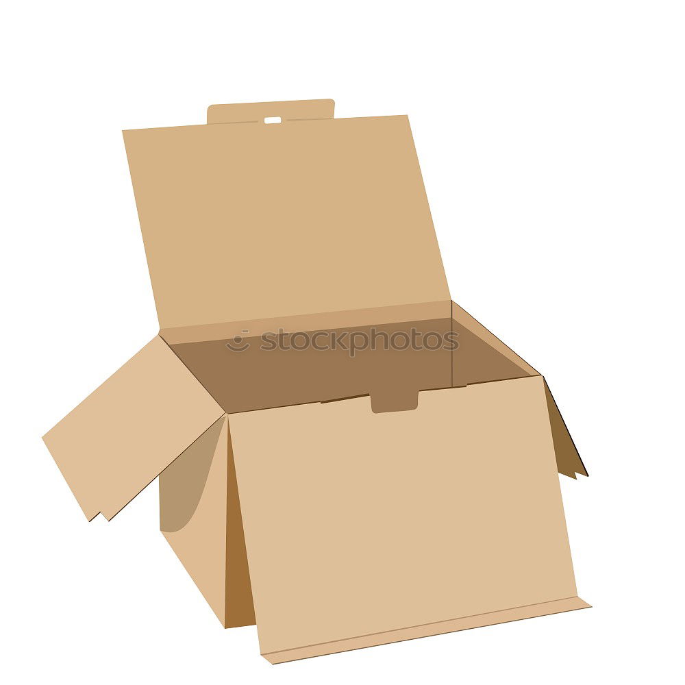 empty open box of brown cardboard