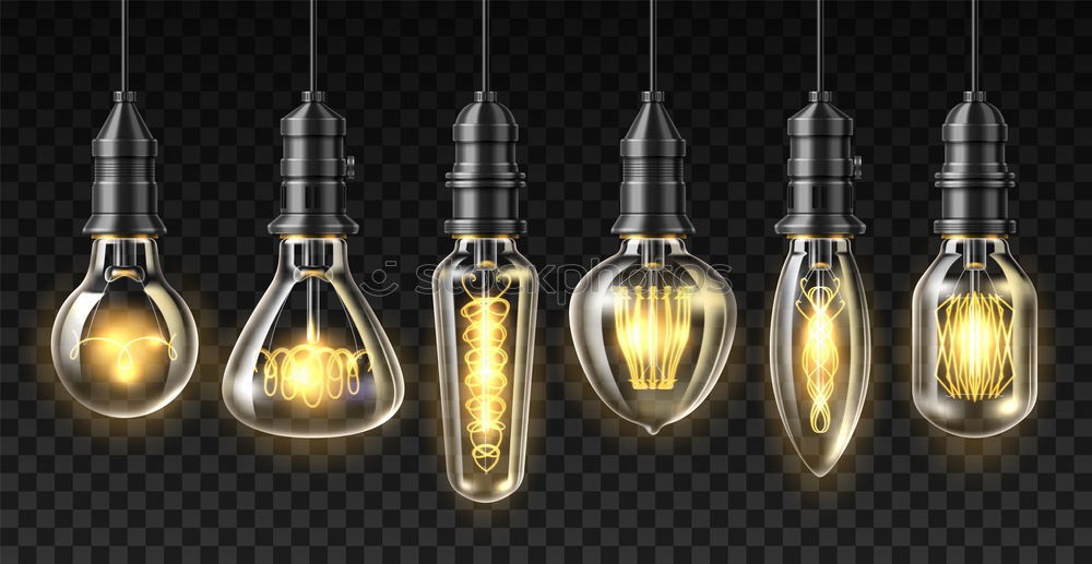 Similar – Image, Stock Photo Vintage incandescent Edison type bulbs