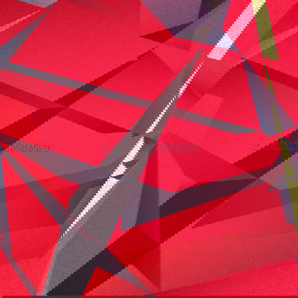 Image, Stock Photo Red paper material design. Geometric unicolour shapes