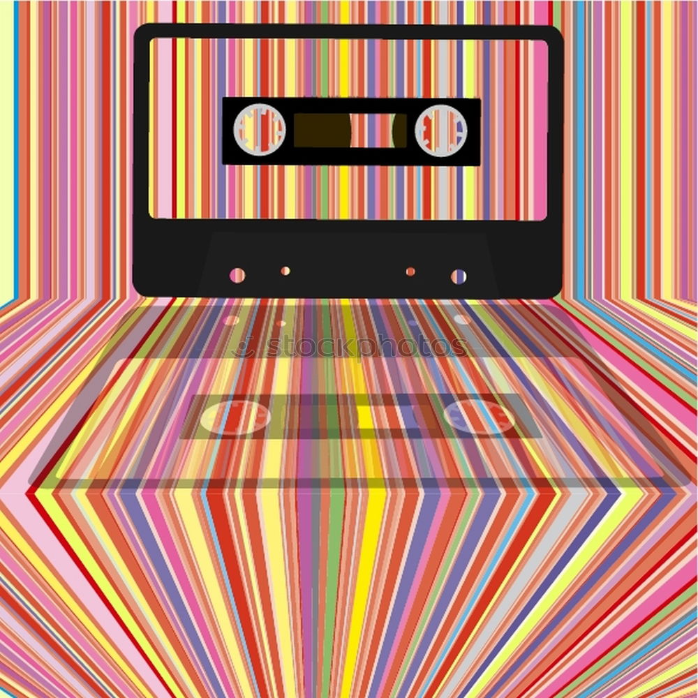 Similar – heart shape from cassette tape over paper background