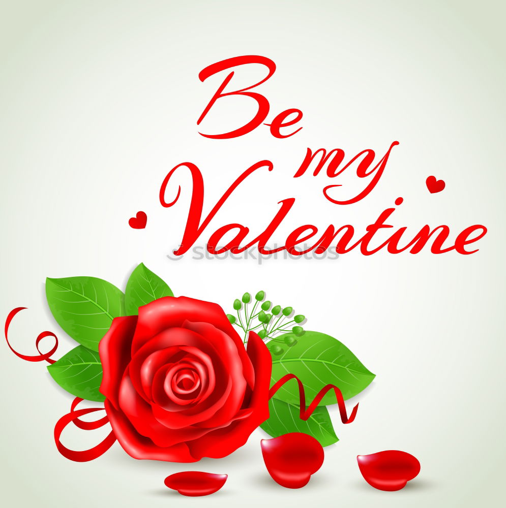 Similar – Image, Stock Photo Valentine’s card. Be my Valentine with gift