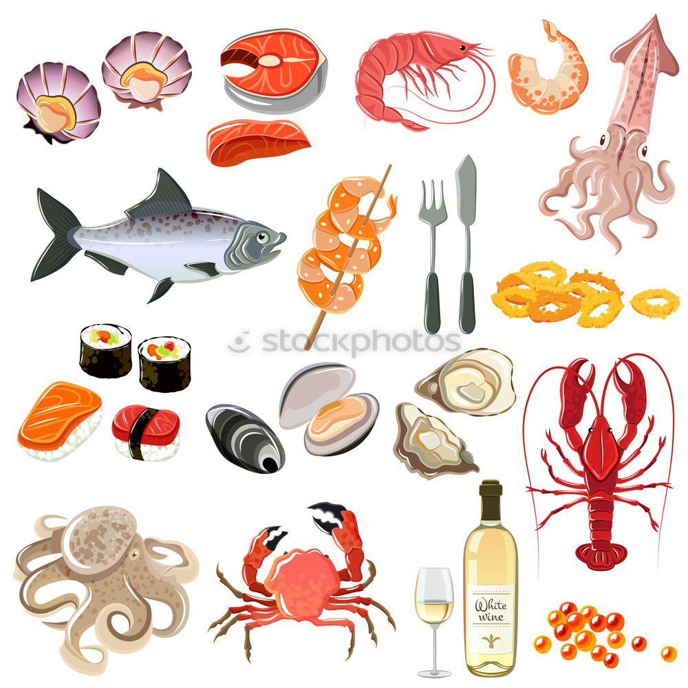 Similar – Image, Stock Photo Seafood assortment Food