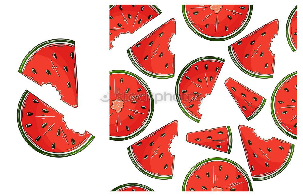 Similar – Slices of watermelon on a plain surface painted in bright blue