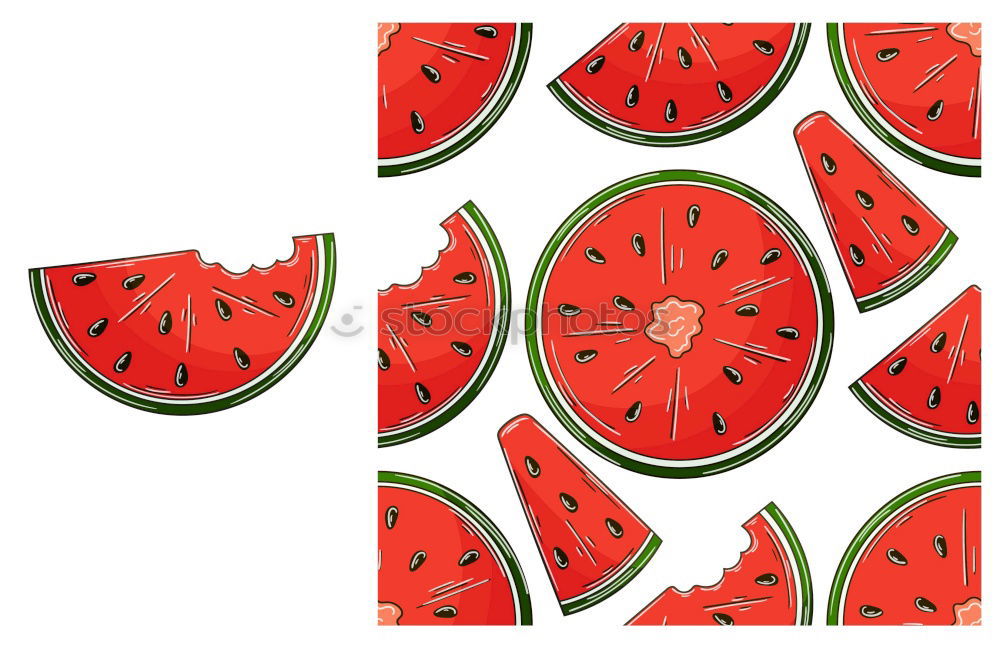 Similar – Slices of watermelon on a plain surface painted in bright blue