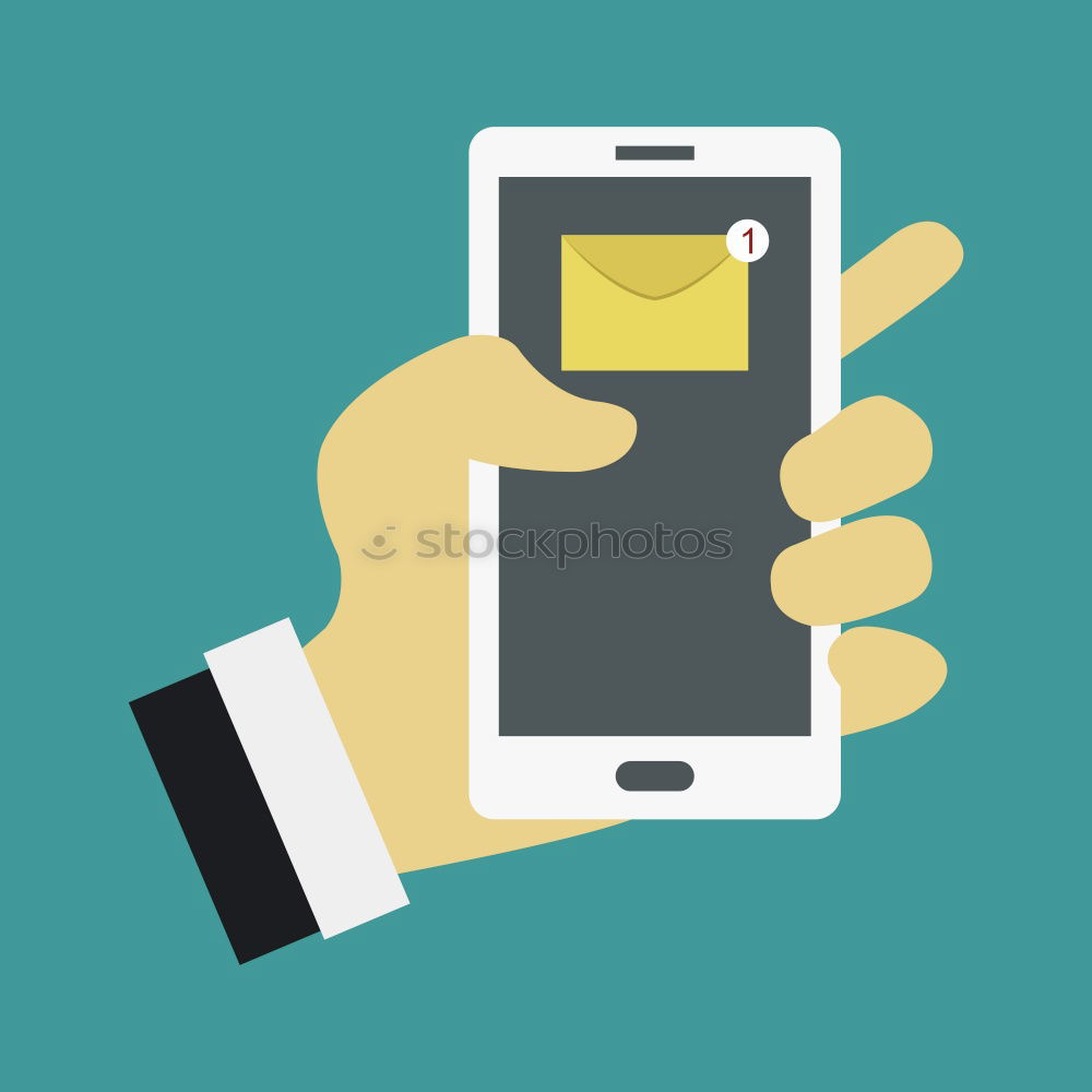 Similar – Image, Stock Photo Learning & Research. Yellow bulb on mobile phone display.