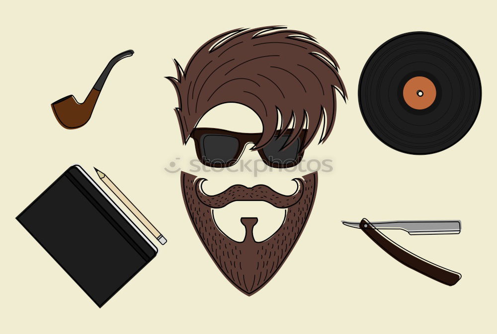 Similar – Image, Stock Photo guy with Beard on the street