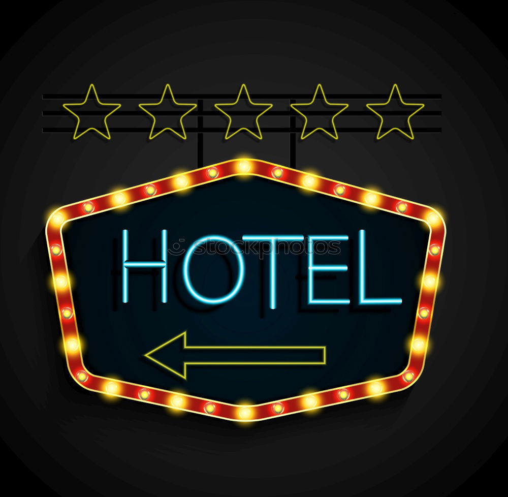 Similar – Image, Stock Photo *** Hotel Neon sign