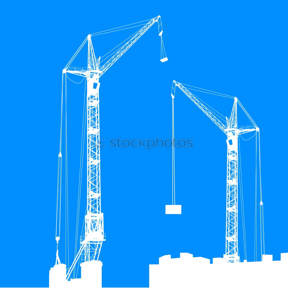 Similar – Image, Stock Photo construction cranes Crane