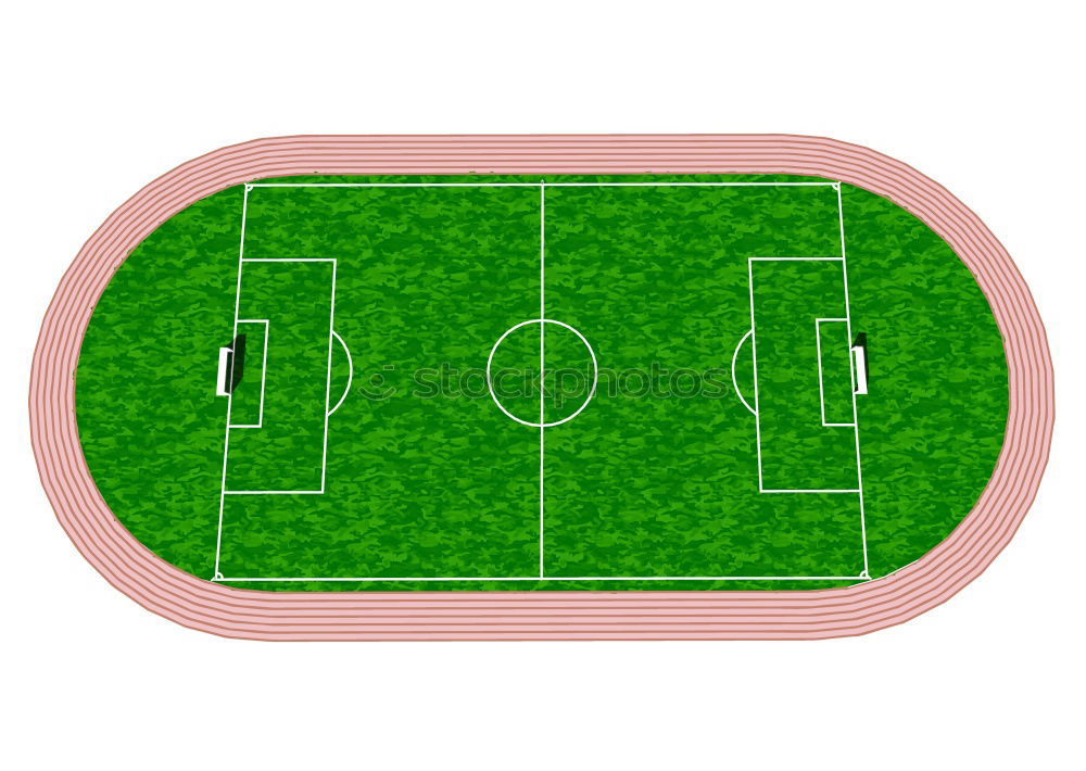 Similar – a green empty soccer field from above