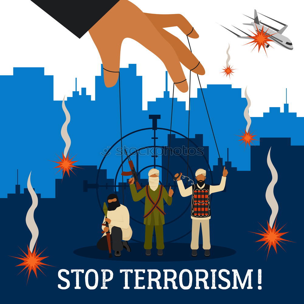 Similar – Image, Stock Photo Stop the terror!!!!! Sign