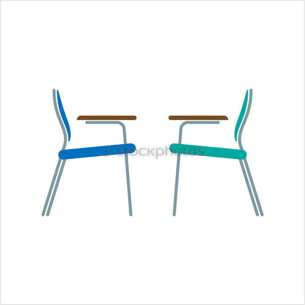 Similar – Image, Stock Photo Colorful empty chairs and tables in a street cafe.