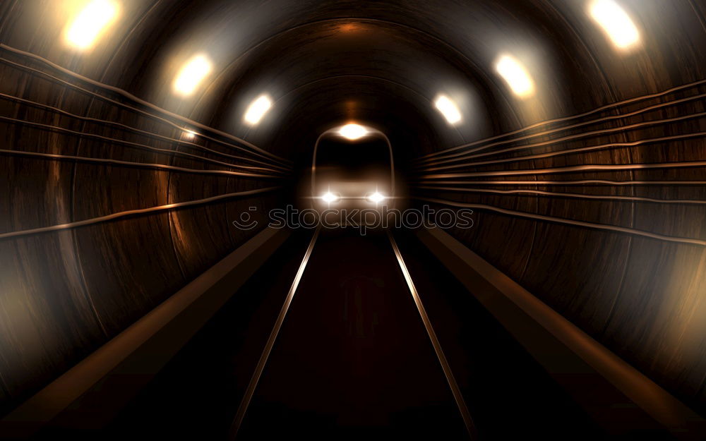 Similar – Bahntunnel Tunnel fahren