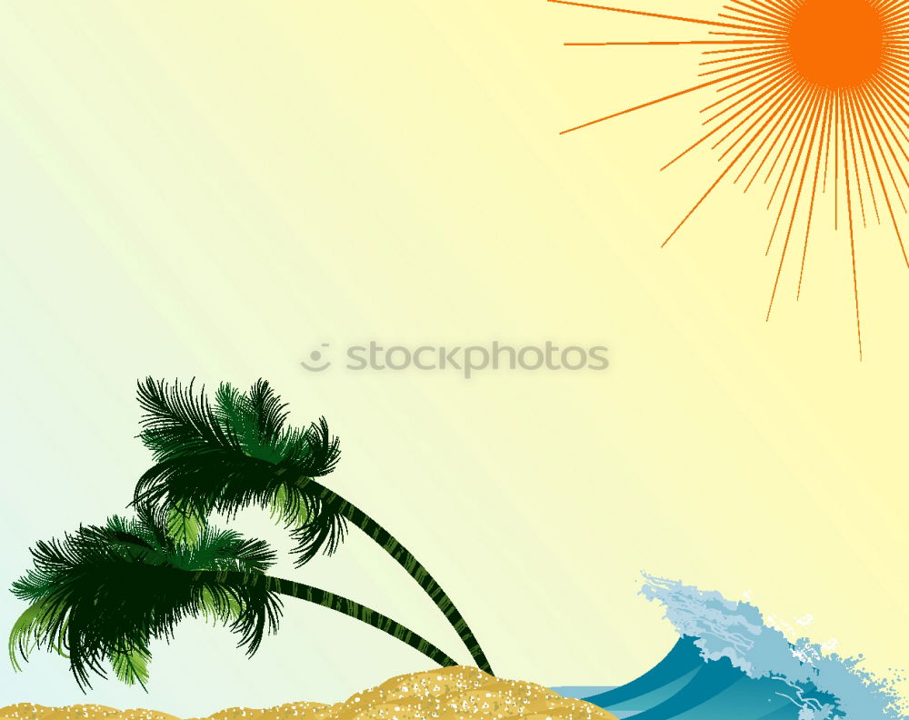 Similar – Palmschatten Strand Palme