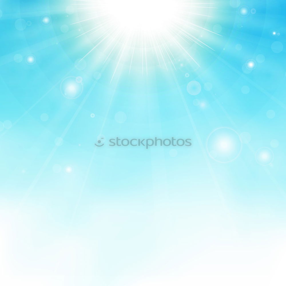 Similar – Beautiful blue summer sky with sun and small clouds