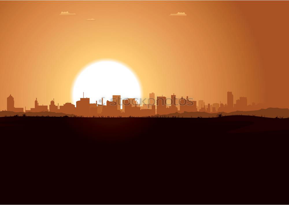 Similar – Image, Stock Photo Sunset over forest