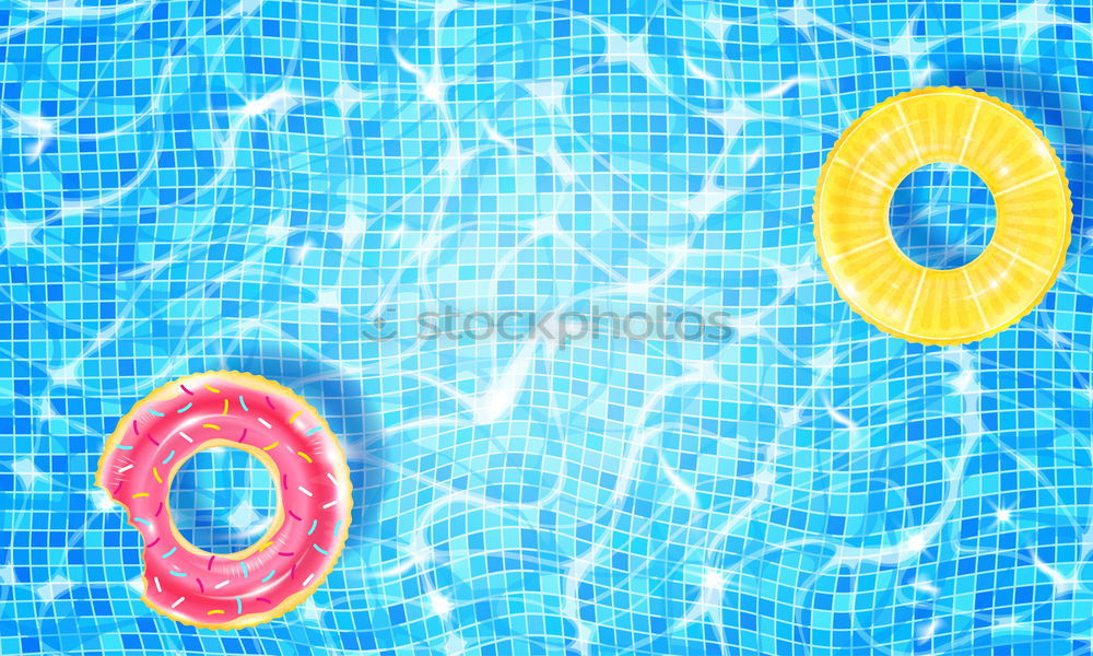 Similar – Image, Stock Photo yellow inflatable donuts floating in a swimming pool. Nobody. Summer time concept