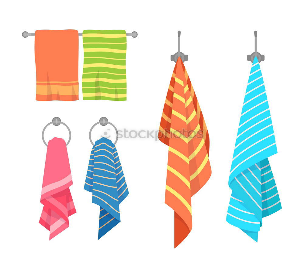Similar – Image, Stock Photo New towels Row in
