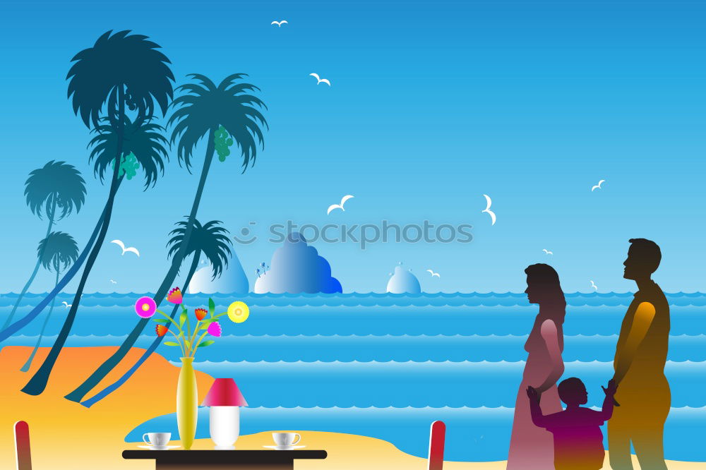 Similar – Image, Stock Photo A summer day Ocean Beach