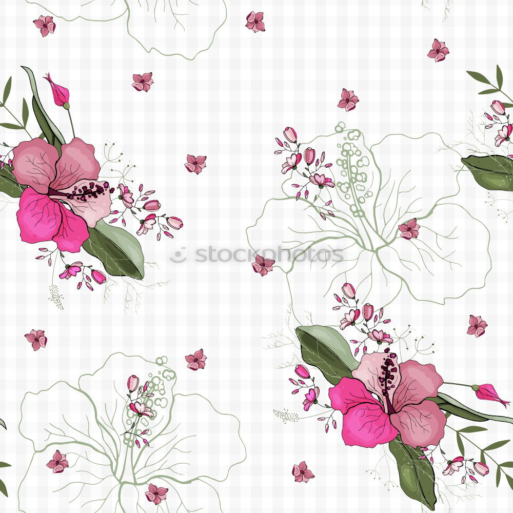 Similar – Pastel pink flowers pattern