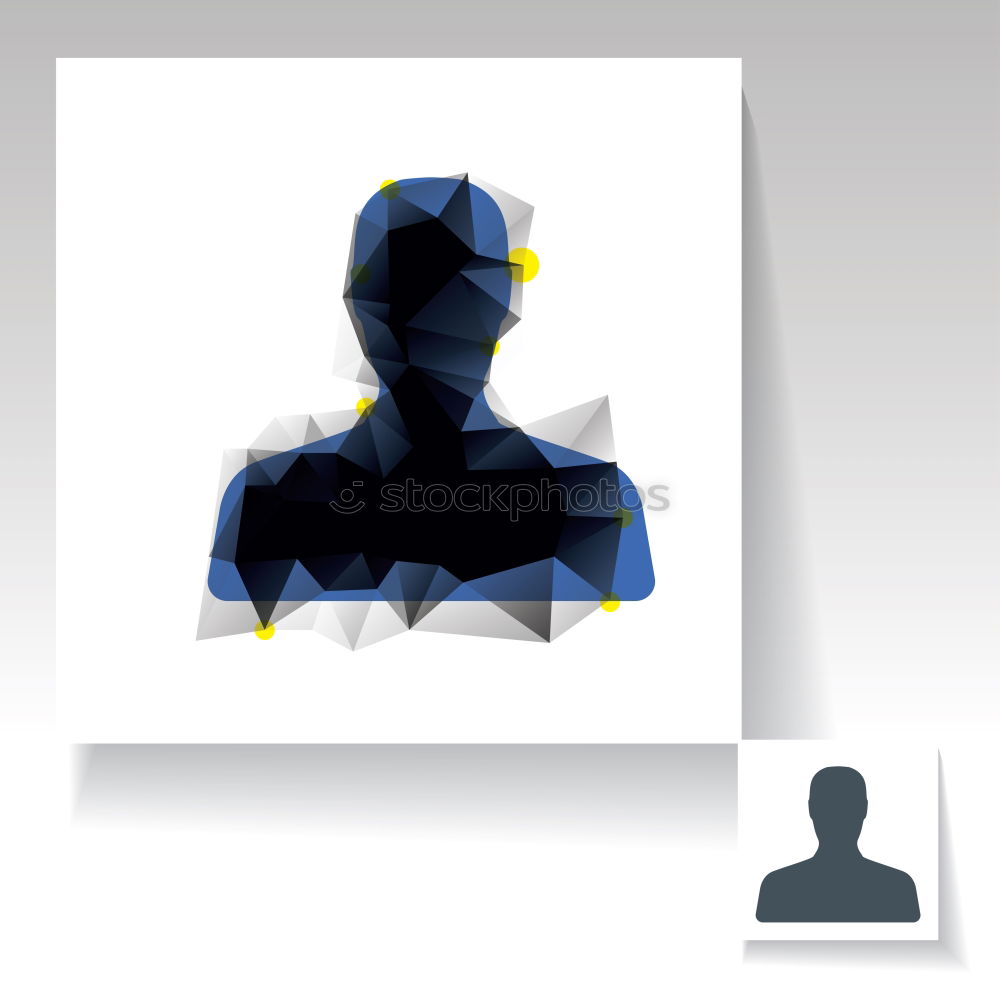 Image, Stock Photo Social media user profile against a blue background