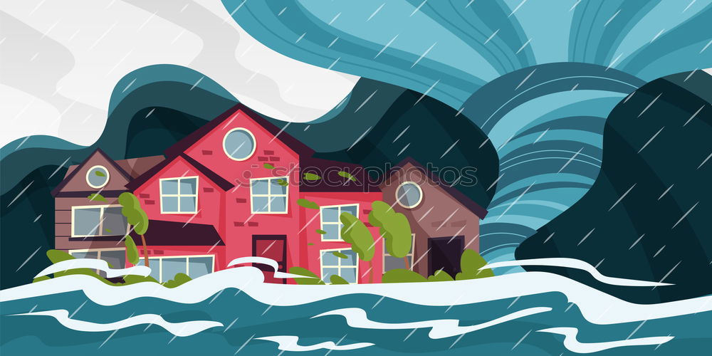 Similar – Image, Stock Photo Houses on misty island